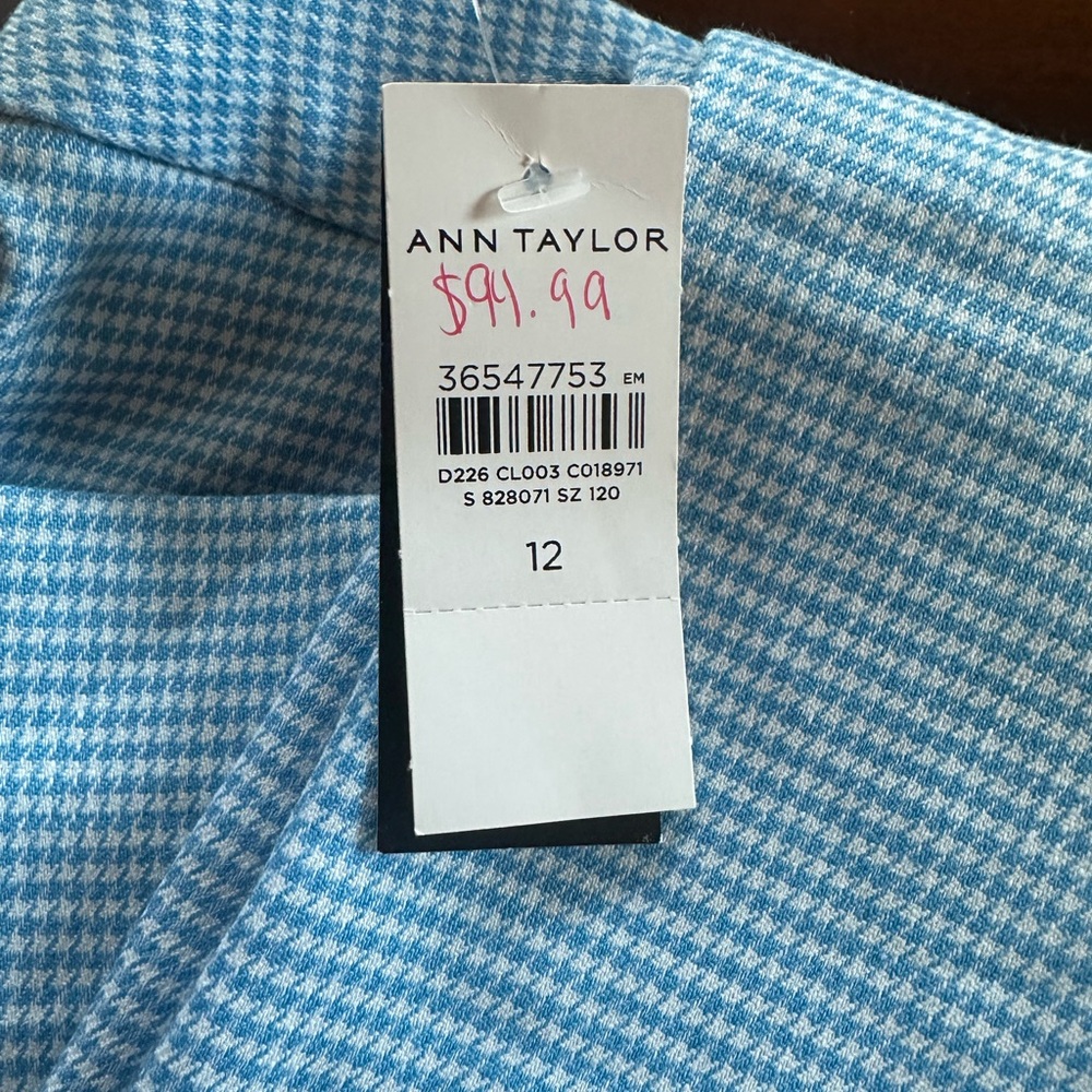 Ann Taylor Sophia Light Blue Straight Leg Pants NWT size 12 - Picture 3 of 5